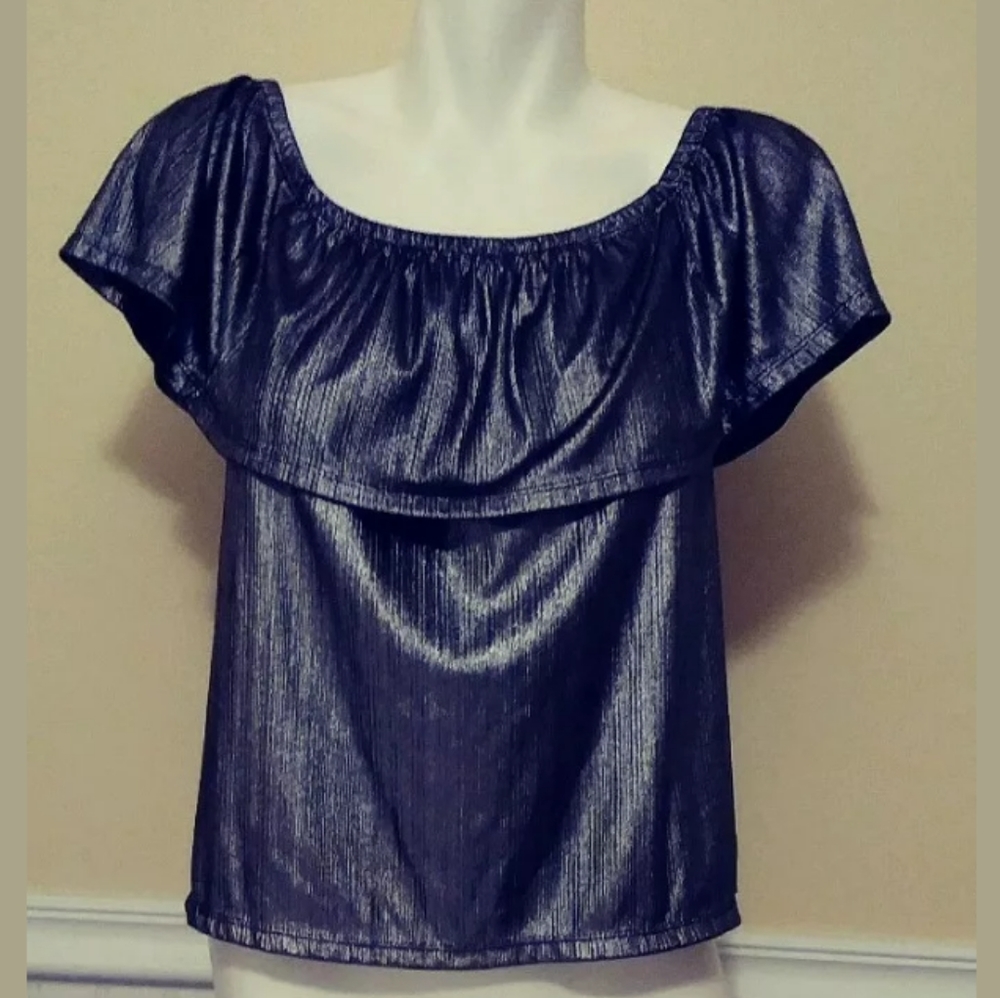 Adam Levine Shimmery Metallic Women's Top